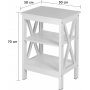 Table d\\\'appoint chic Blanc - 50 x 30 cm