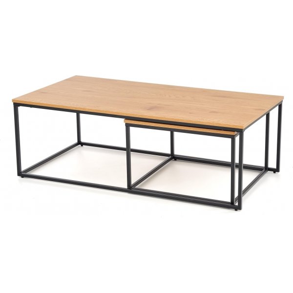 Table basse Palin 55x60 | 120x55 cm - Chne/noir