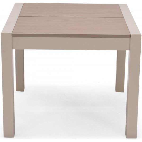 Urbanite cafgroep met tafel 51 x 51 cm en 2 stapelbare eetkamerstoelen - Beige