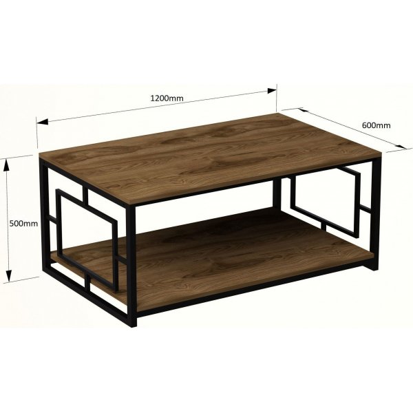 Kelvin soffbord 120 x 60 cm - Valnöt/svart Kelvin soffbord 120 x 60 cm - Valnöt/svart