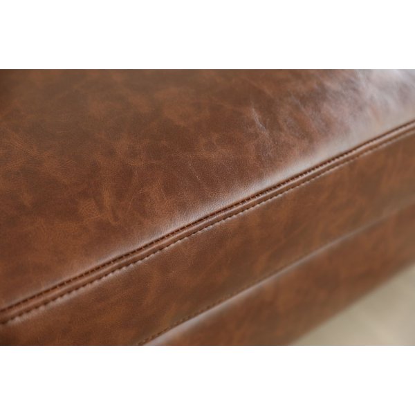 Soffa 3-sits brun vintage PU 198 cm - Heritage Soffa 3-sits brun vintage PU 198 cm - Heritage