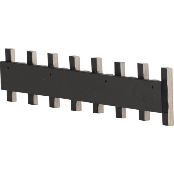 Nimes kroklist 75 x 13 cm - Whitewash/svart