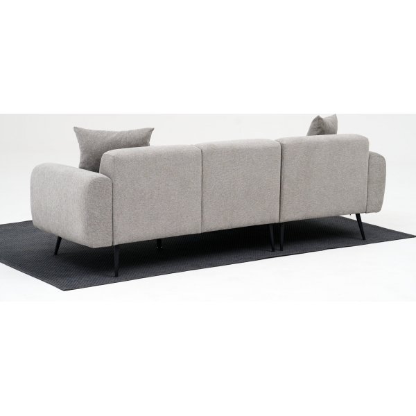 Side divansoffa hger - Ljusgr