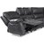 Enjoy recliner-hörnsoffa - 6-sits (el) i grått konstskinn (modell H)