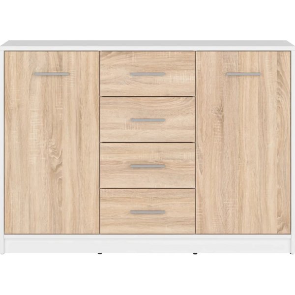 Meuble de rangement Nepo Plus - Blanc/chne sonoma