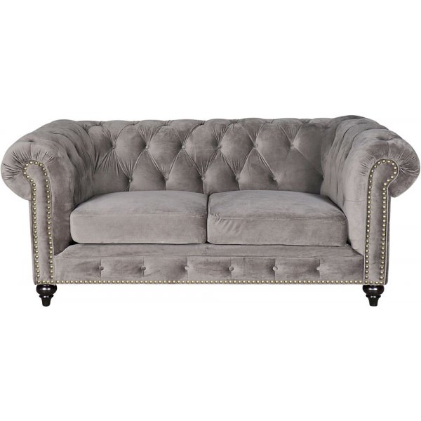 Montgomery Chesterfield 2-sits soffa - Gr sammet