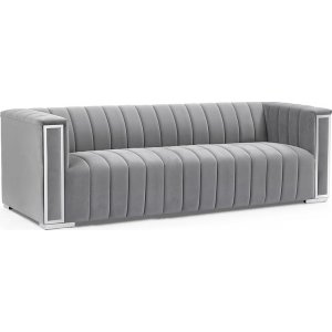 Vogue 3-sits soffa i grå sammet