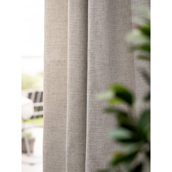 Rideau en pierre 1 pice 270 x 280 cm - Blanc cass