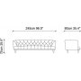 Dolmaba 3-sits soffa - Brun