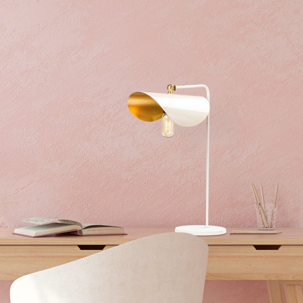 Lampe à poser Sivani 4 - Blanc/or Lampe à poser Sivani 4 - Blanc/or