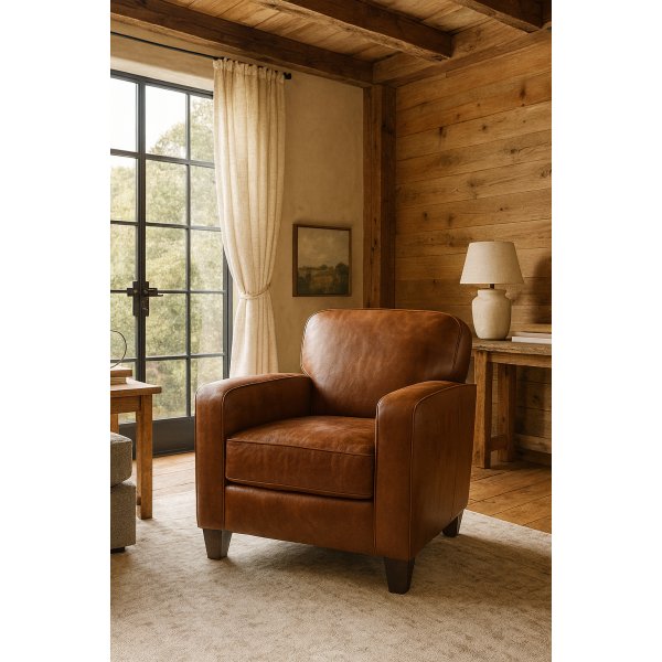 Skinnftlj Rodger - Brunt anilinlder