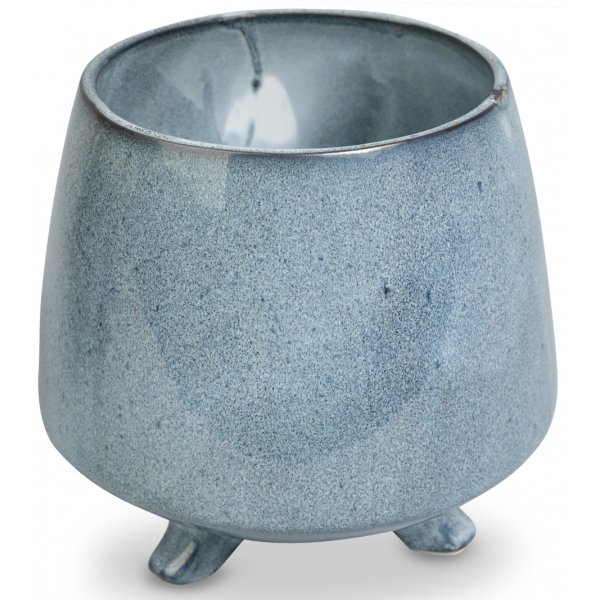 Kruka Dreja med tre ftter H16 cm - Bl