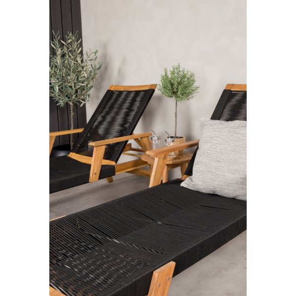 Little John loungegrupp - Svart/Natur Little John loungegrupp - Svart/Natur