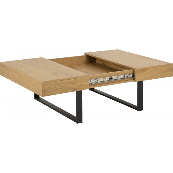 Table basse Newhaven 80 x 80 cm - Chêne/noir Table basse Newhaven 80 x 80 cm - Chêne/noir