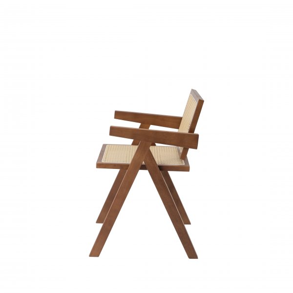 Anna karmstol - Brun med rotting i sits & rygg