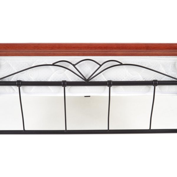 Anika 90x200 cm bedframe - antiek kersen/zwart Anika 90x200 cm bedframe - antiek kersen/zwart