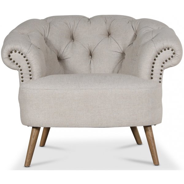 Bellford Chesterfield fåtölj - Linne Bellford Chesterfield fåtölj - Linne