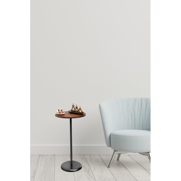 Stijlvolle bijzettafel �40 cm - Zwart/walnoot