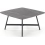 Estense soffbord 75 x 75 cm - Gr marmor/svart