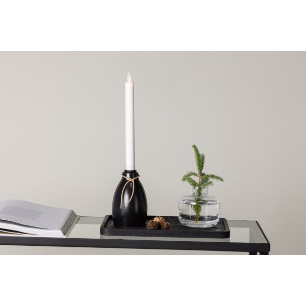 Ulricehamn LED-ljusstake 31 x 9 cm - Svart/Vit Ulricehamn LED-ljusstake 31 x 9 cm - Svart/Vit