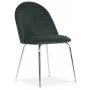 Plaza matgrupp, marmorbord med 4 st Plaza sammetsstolar - Grn/Vit/Krom
