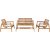 Santander loungegroep - Teak/wit