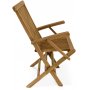 Utegrupp: 6 stolar och matbord 210 x 90 cm teak - Salt