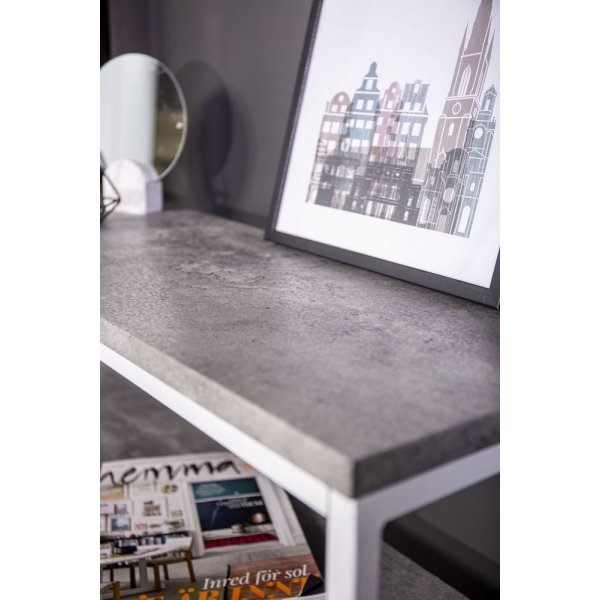 Charlotte avlastningsbord - Vit/betongimitation Charlotte avlastningsbord - Vit/betongimitation
