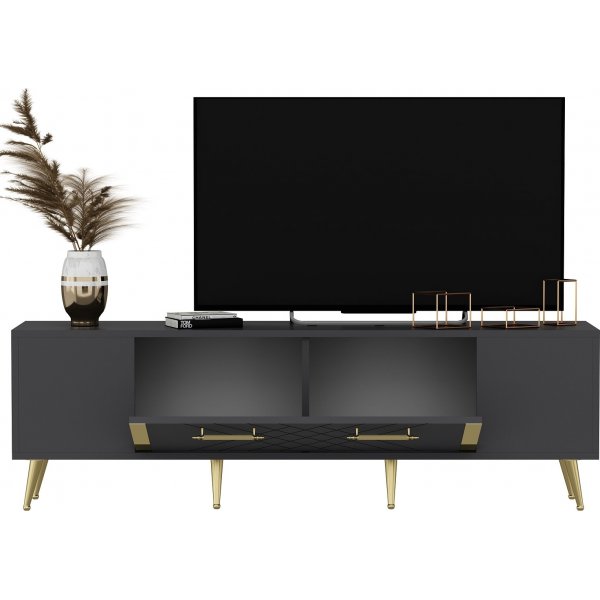 Deta media banc 150 cm de large - Anthracite/or Deta media banc 150 cm de large - Anthracite/or