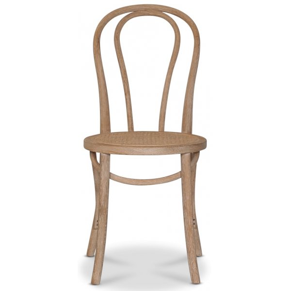 Danderyd No.18 b�jtr� stol i whitewash med rotting