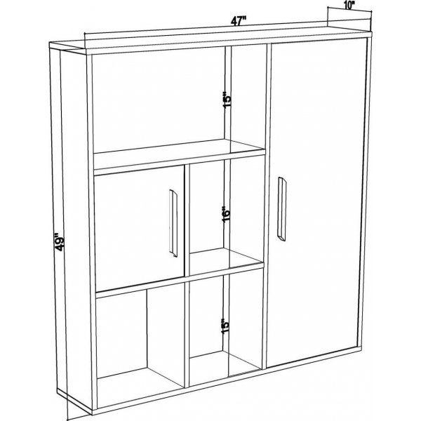 Ridge bokhylla - Vit/antracit Ridge bokhylla - Vit/antracit