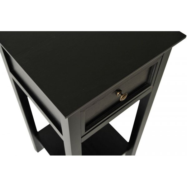 Sngbord 75 cm hgt antiksvart - Holmby + Mbeltassar