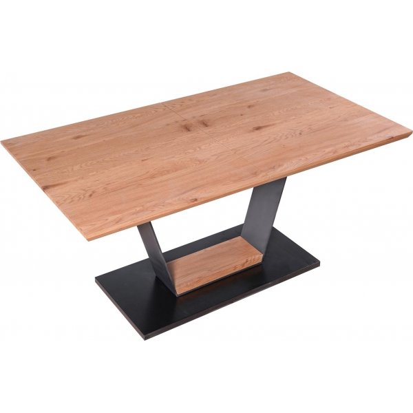 Table à manger Amasten 160-220 cm - Chêne/noir/chêne Table à manger Amasten 160-220 cm - Chêne/noir/chêne