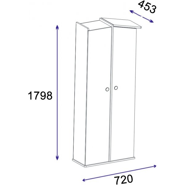 Armoire Valerin - Pin/anthracite Armoire Valerin - Pin/anthracite