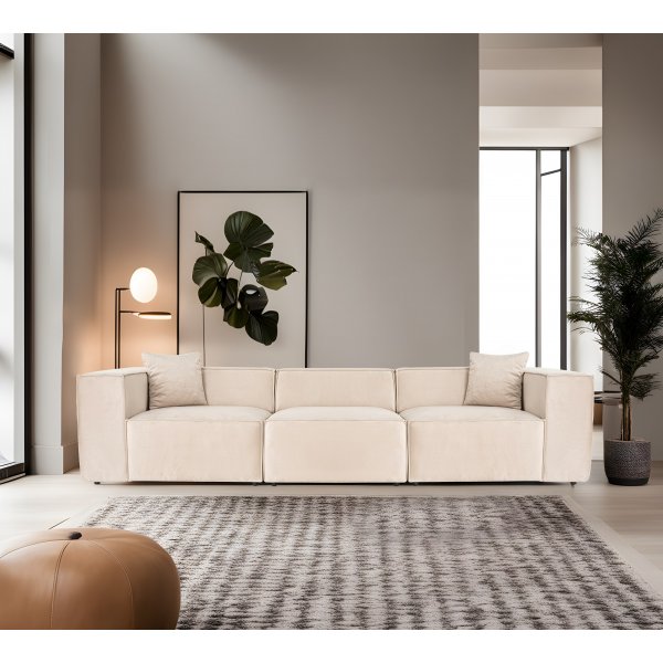 Lora 3-sits soffa - Cream Lora 3-sits soffa - Cream