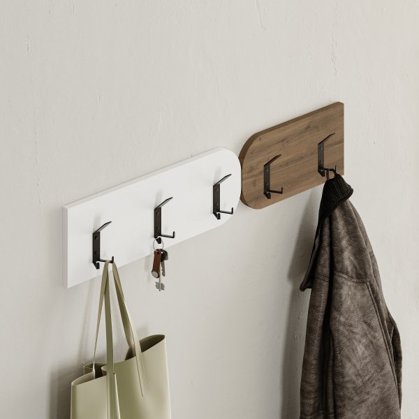 Meuble d\\\'entrée Moni - Marron/blanc Meuble d\\\'entrée Moni - Marron/blanc