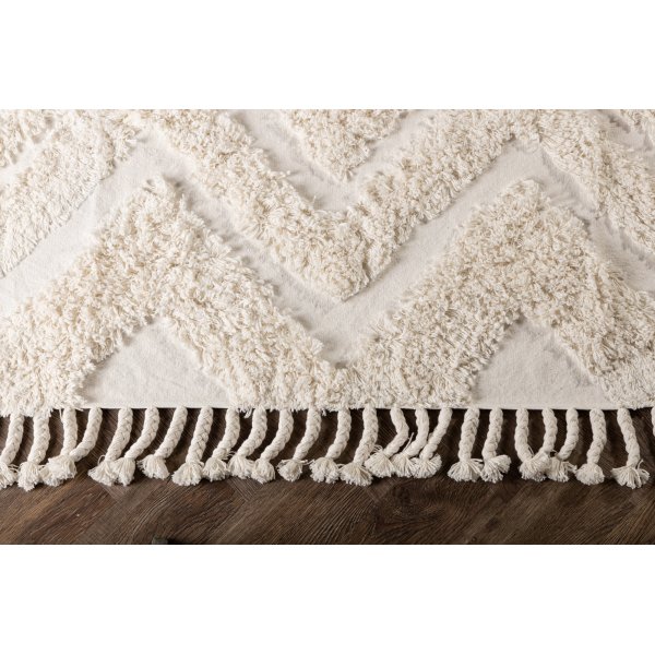 Tapis en coton Kleva - Blanc Tapis en coton Kleva - Blanc