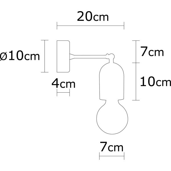 Dash wandlamp N-934 - Hout