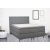 Dream compleet continentaal bed met hoofdeinde en zakophanging - 180 x 200 cm - Lichtgrijs