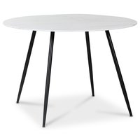 Art runt matbord 110 cm - Marmorerat glas / Svart Art runt matbord 110 cm - Marmorerat glas / Svart