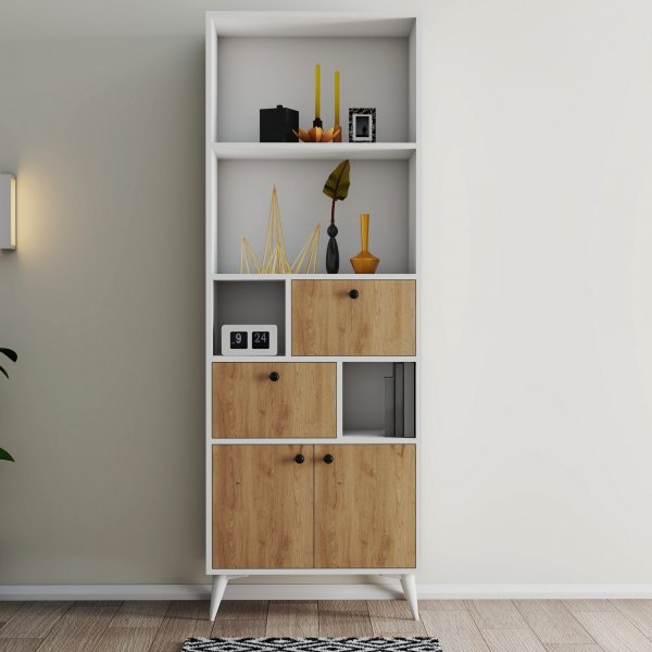 Ninova bokhylla - Vit/ek