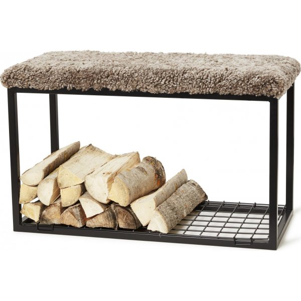 Palle sittbänk Ljusbrun/svart - 80 x 35 x 50 cm Palle sittbänk Ljusbrun/svart - 80 x 35 x 50 cm