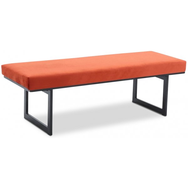 Simple sittbnk - Rostrd sammet / Svart