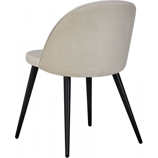 Alice matstol - Svart/beige sammet Alice matstol - Svart/beige sammet