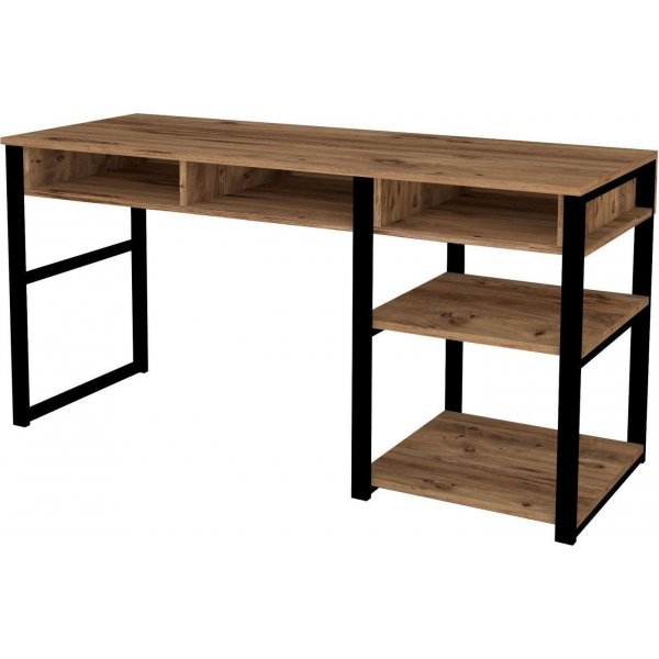 Bureau Emro 150x58,4 cm - Noyer/noir Bureau Emro 150x58,4 cm - Noyer/noir