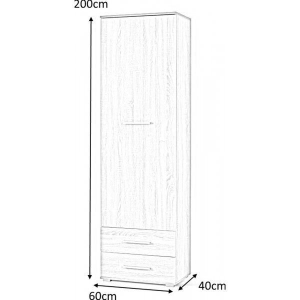Armoire Abdel 60 cm - Chêne Sonoma Armoire Abdel 60 cm - Chêne Sonoma