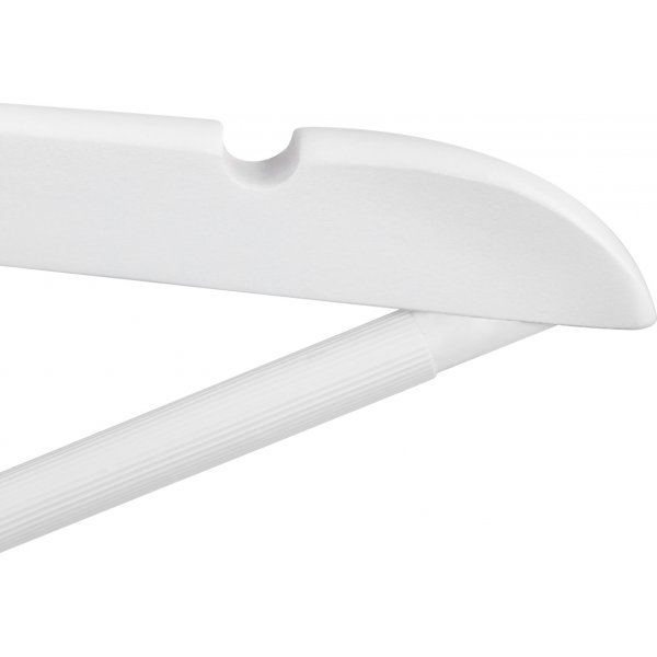 Cintre, bois, 44,5 cm, paquet de 50 - Blanc Cintre, bois, 44,5 cm, paquet de 50 - Blanc