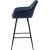 Tabouret de bar Carina en velours bleu hauteur d'assise 67 cm