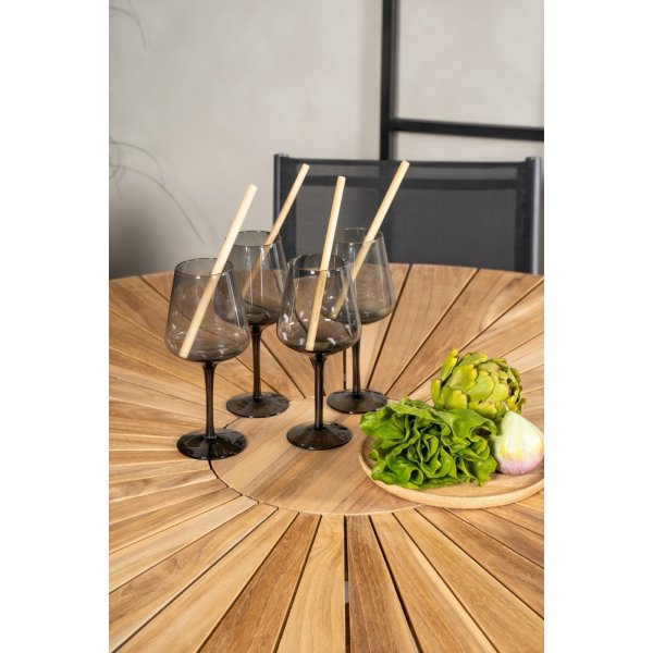 Mexico utematgrupp med 6 st Santorini stolar - Svart/Natur Mexico utematgrupp med 6 st Santorini stolar - Svart/Natur