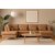 Soffa U-modell 322 cm brun PU - Ranger